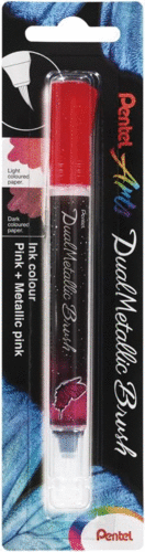 PENTEL DUAL METALLIC BRUSH PINK METALLIC PINK